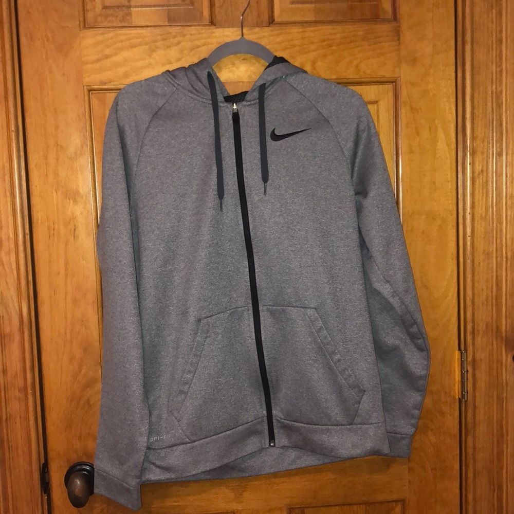 grey nike zip up